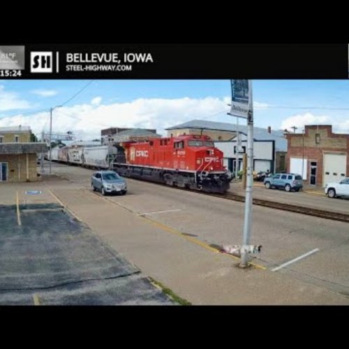 Bellevue 2nd Street Station Live Webcam: Iowa Rail & Town View