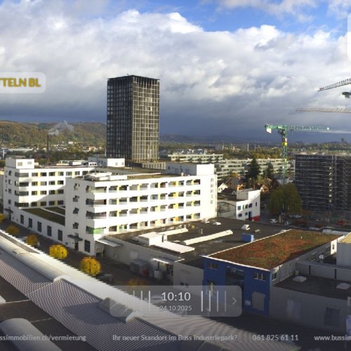 Pratteln BL Live Webcam: Urban Development & Jura Views