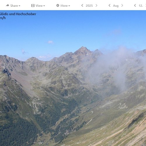 Feldkopf Webcam: Live Alpine Views Towards Glödis and Hochschober