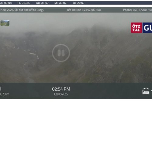 Obergurgl Hochgurgl Live Webcam: Austrian Alps Ski View