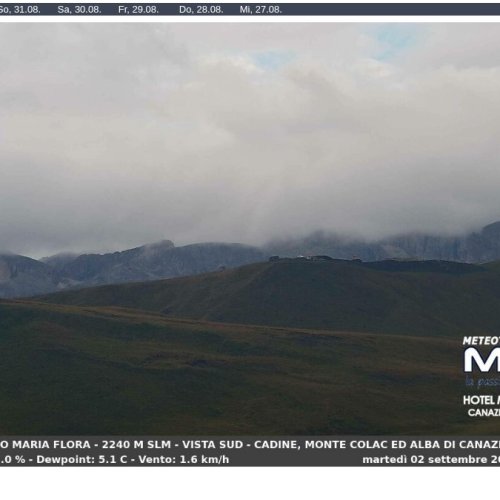 Passo Sella Webcam: Live Dolomites Views from Hotel Maria Flora, Canazei
