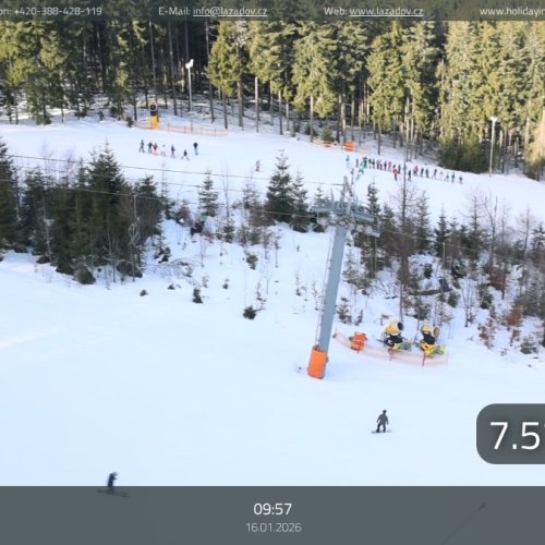 Zadov Ski Area Live Webcam - Šumava Mountains, Czechia