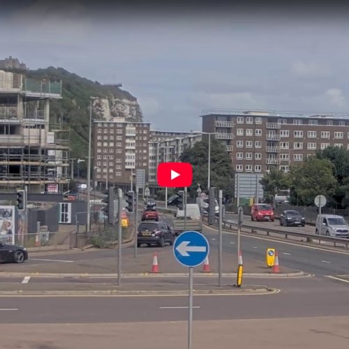Dover Live Webcam: York and Townwall Street Traffic & Castle Views
