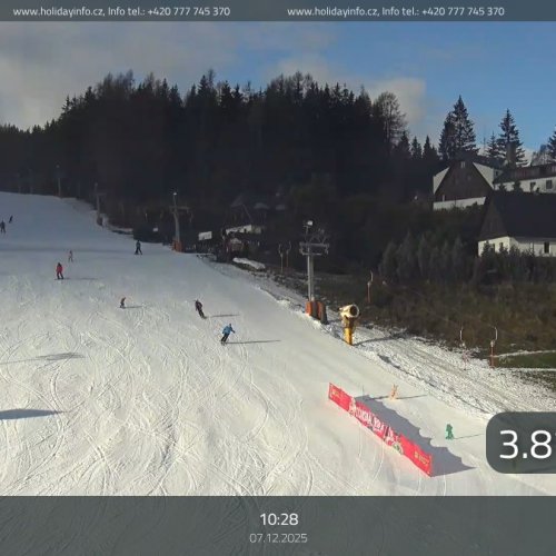 Live Skiing at Kopřivná, Malá Morávka – Jeseníky Mountains Webcam