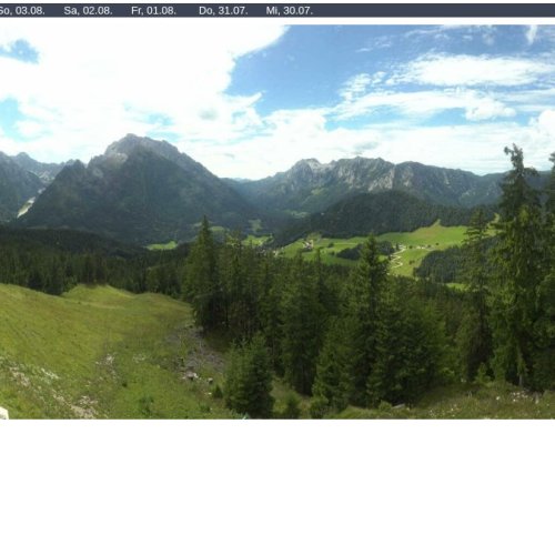Hirscheckbahn Mountain Station Webcam: Ramsau Alpine Views
