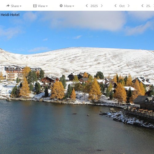 Falkertsee & Heidi-Hotel Live Webcam: Austrian Alps Panorama