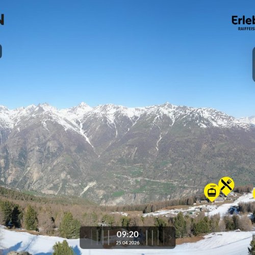 Grächen Furggen Live Webcam: Panoramic Swiss Alps View