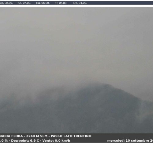 Passo Sella Live Webcam: Dolomites View from Hotel Maria Flora, Canazei