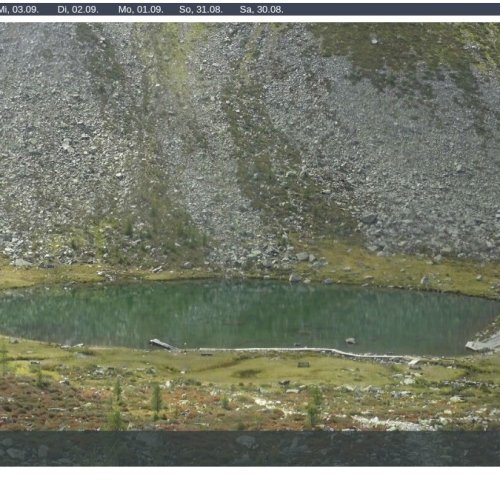 Live Klaussee Webcam: Alpine Panorama from Klausberg, Ahrntal