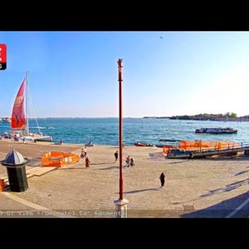 Live Venice Webcam: Bacino di San Marco & San Giorgio Maggiore