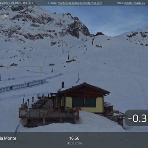 Gressoney-La-Trinitè Sant Anna Webcam: Live Ski Slopes at Monterosa