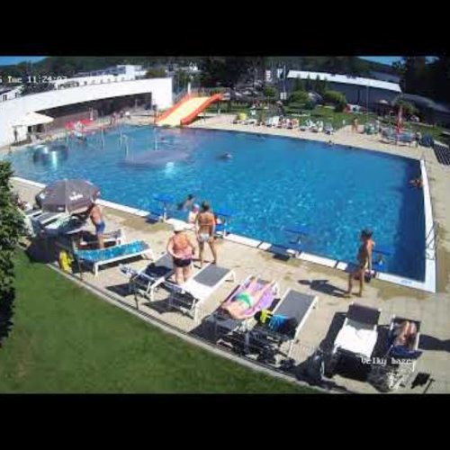 Bojkovice Swimming Pool Live Webcam: Paseky, Czechia