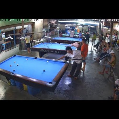 Live View of a Bustling Billiards Hall in Bankerohan, Davao