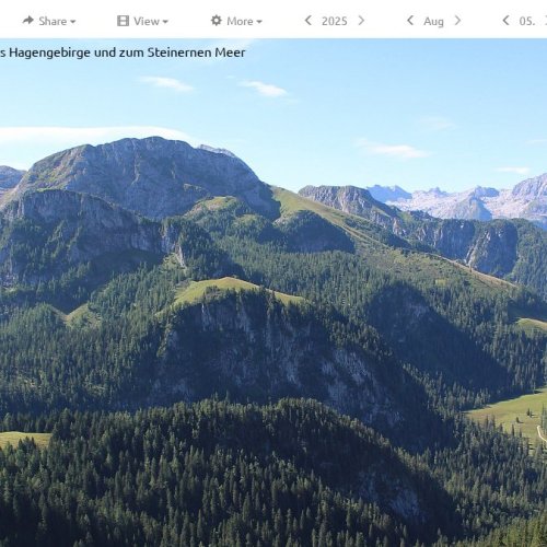 Jenner South Webcam: Panoramic Views of Bavarian Alps & Königssee Region