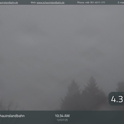 Schauinslandbahn Live Webcam: Mountain Views Near Freiburg, Germany