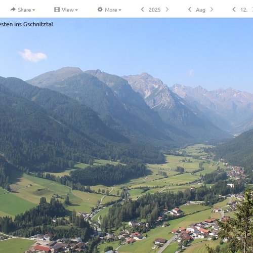 Trins Adlerblick Webcam: Gschnitztal Valley Views