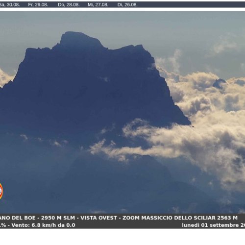 Sass Pordoi Webcam: Live Views of the Dolomites & Sciliar Massif