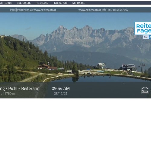 Reiteralm See Live Webcam: Alpine Views from Schladming-Pichl