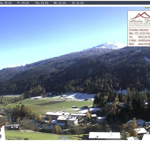 Live Webcam: Trins, Austria - Gasthof Hohe Burg & Alpine Views