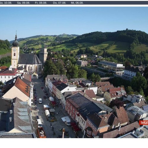 Waidhofen an der Ybbs Live Webcam: Historic Town & Alpine Foothills