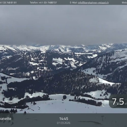 Gstaad Videmanette Live Webcam: Panoramic Swiss Alpine Views
