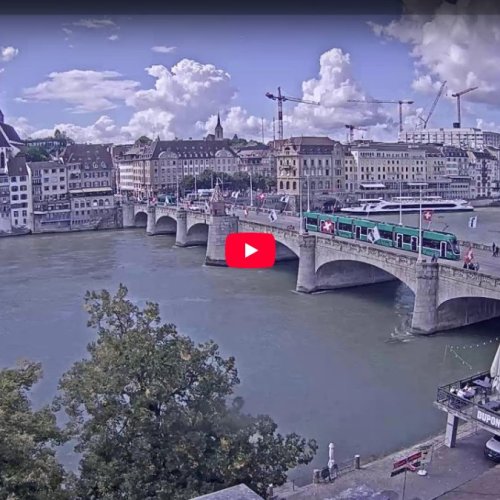 Basel Middle Bridge Live Webcam: Rhine River Views, Switzerland
