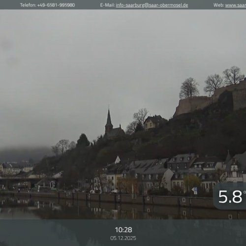 Live Webcam Saarburg: Historic Castle, Saar River & Old Town Views
