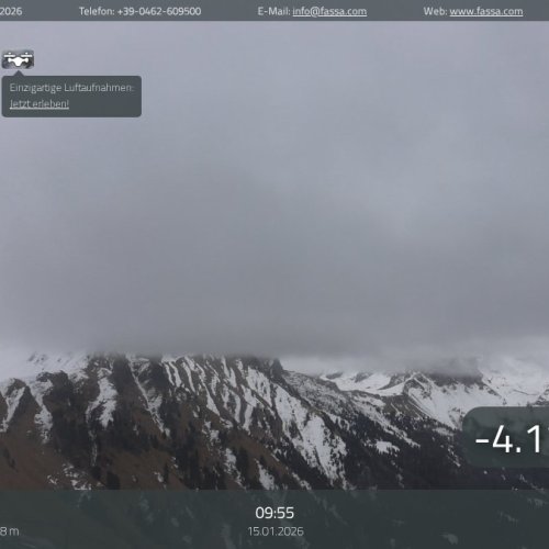 Live Val di Fassa Webcam: Col de Valvacin & Buffaure, Dolomites