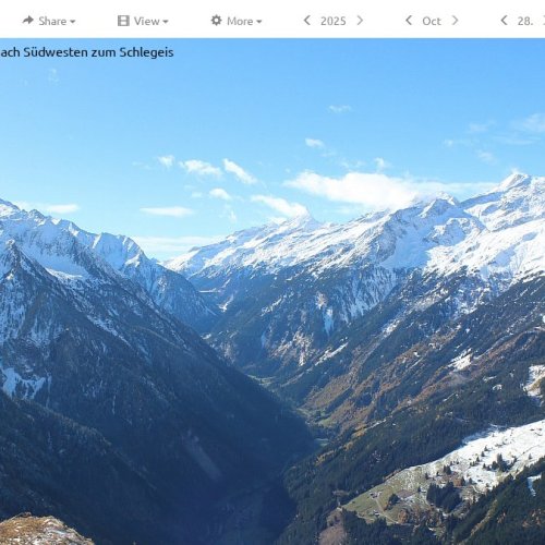 Tristner - Ginzling: Live Webcam View of the Zillertal Alps